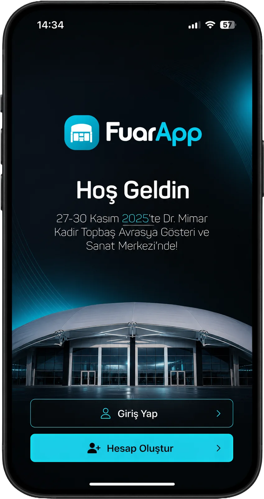 FuarApp Dijital Giriş Ekranı